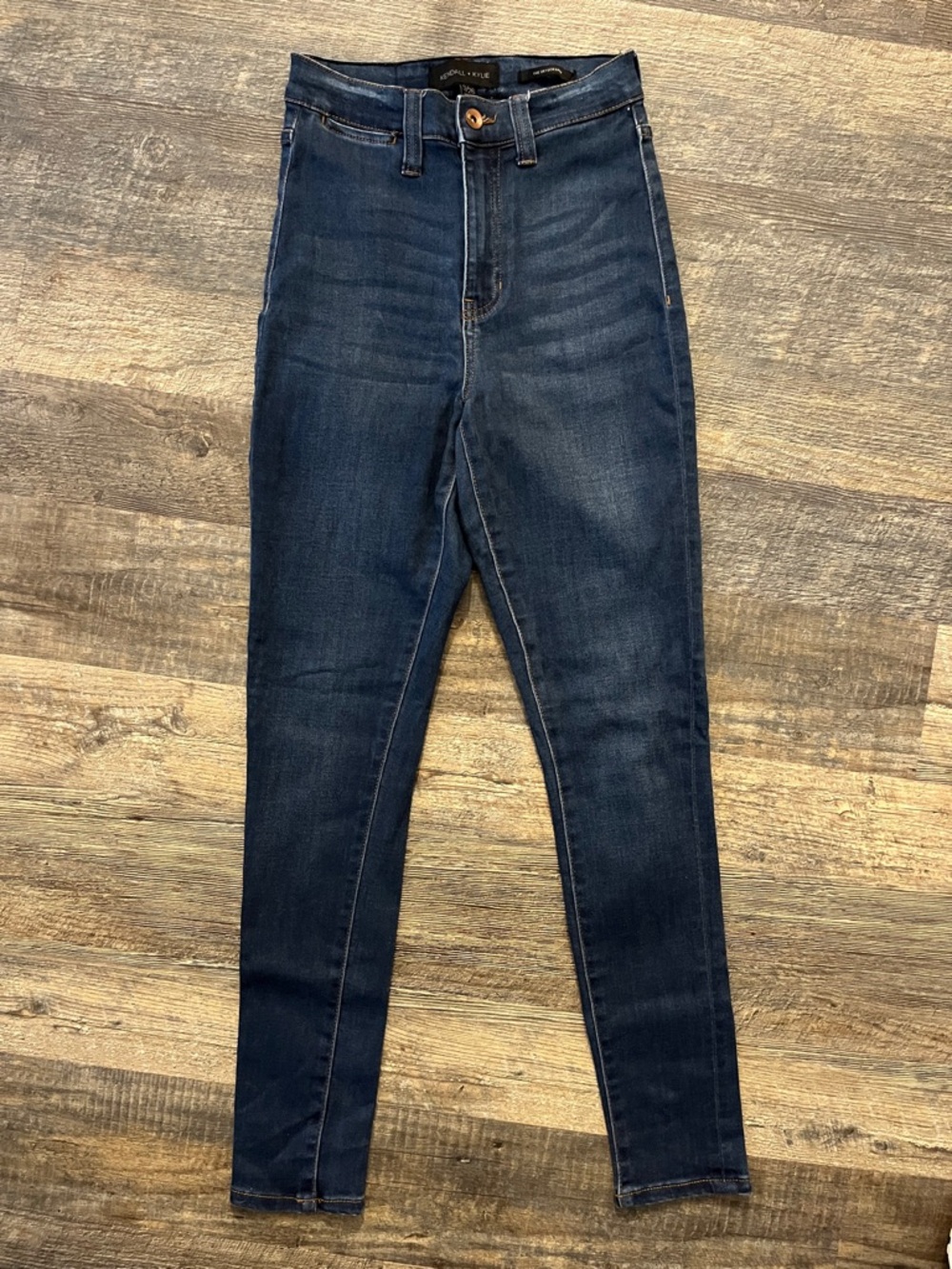 Kendall & Kylie Dark “The Skyscraper” Indigo High-Rise Skinny Jeans